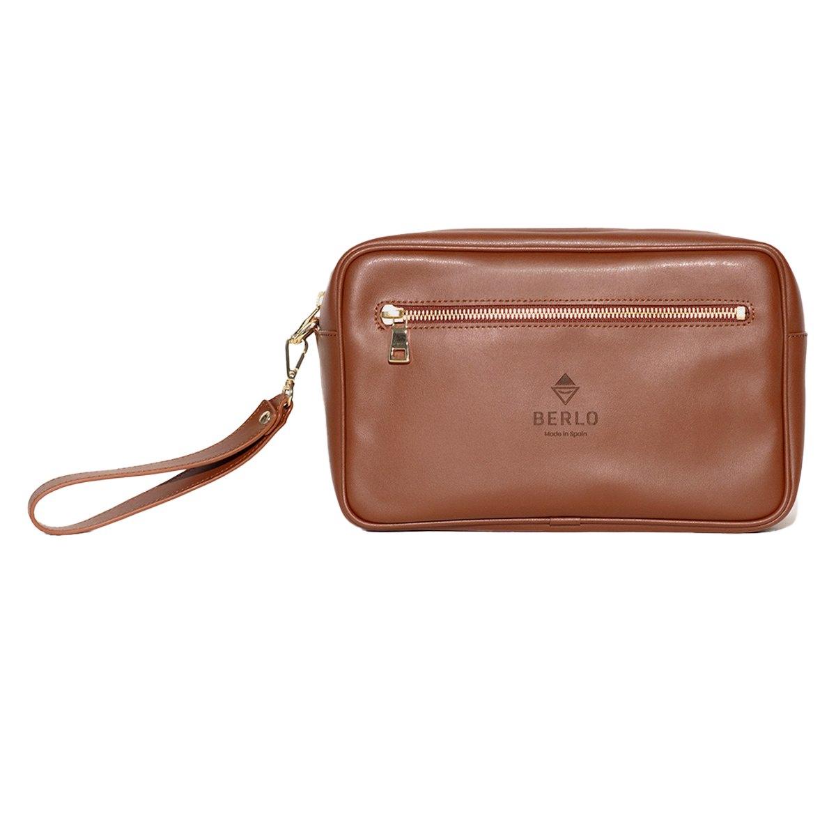 Berlo Cactus Leather Toiletry Bag Large