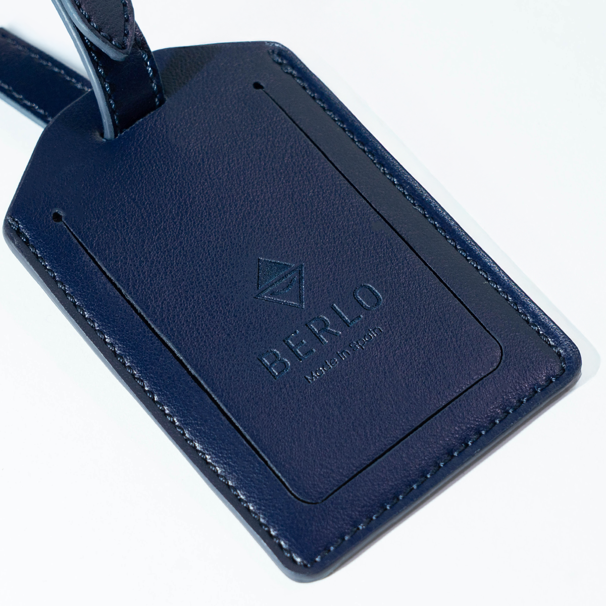Berlo Cactus Leather Luggage Tag