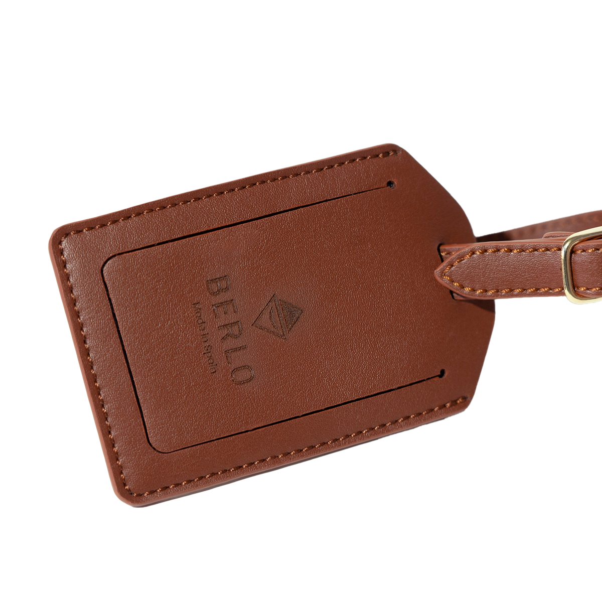 Berlo Cactus Leather Luggage Tag