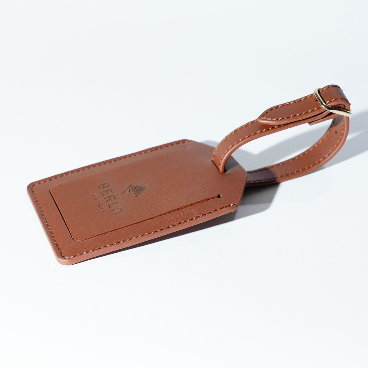 Berlo Cactus Leather Luggage Tag