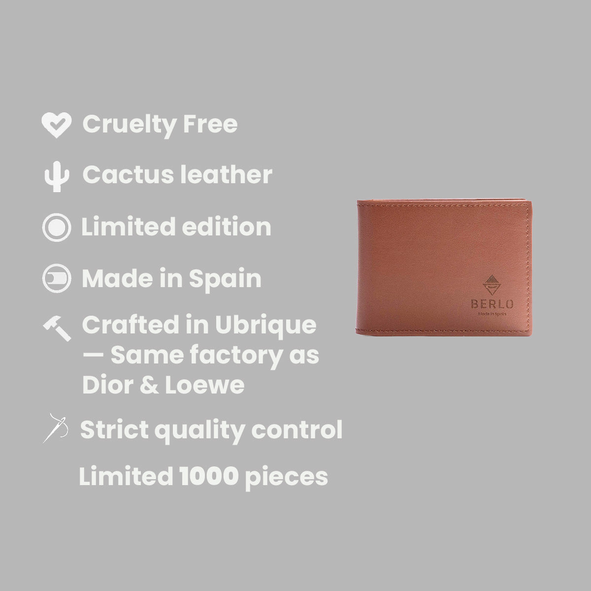 Berlo Cactus Leather Wallet