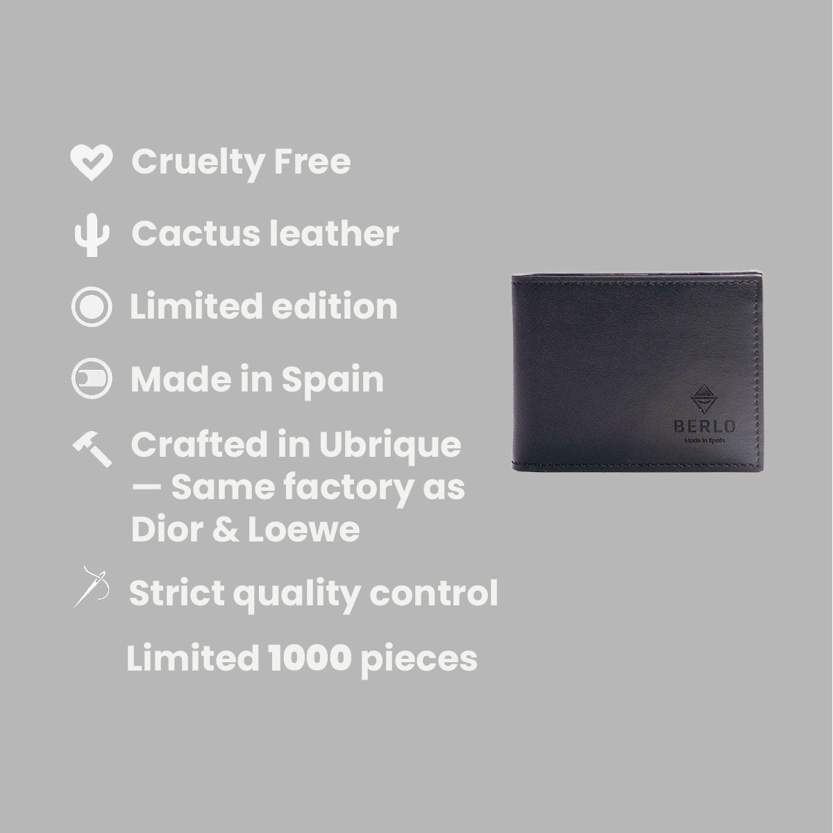 Berlo Cactus Leather Wallet