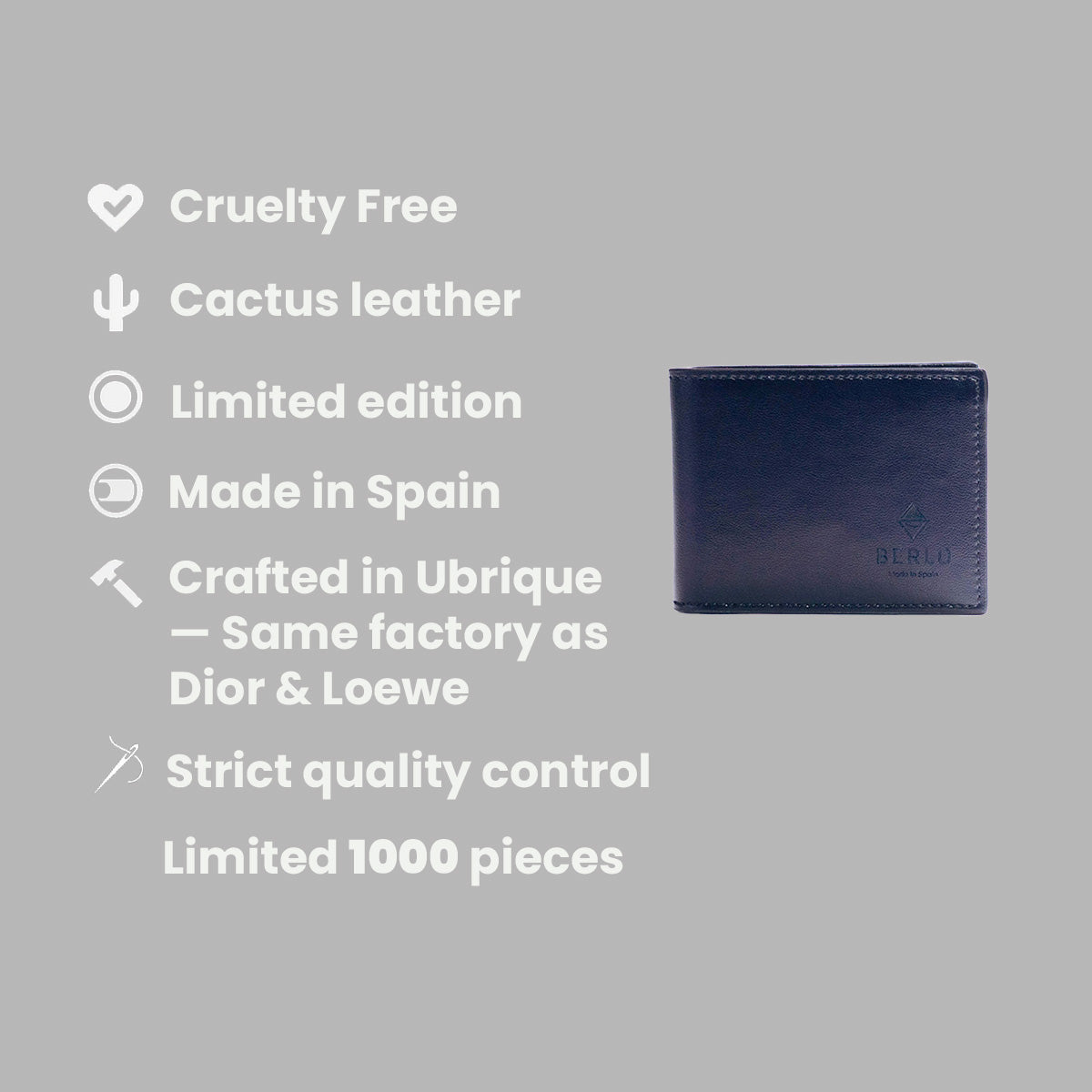 Berlo Cactus Leather Wallet