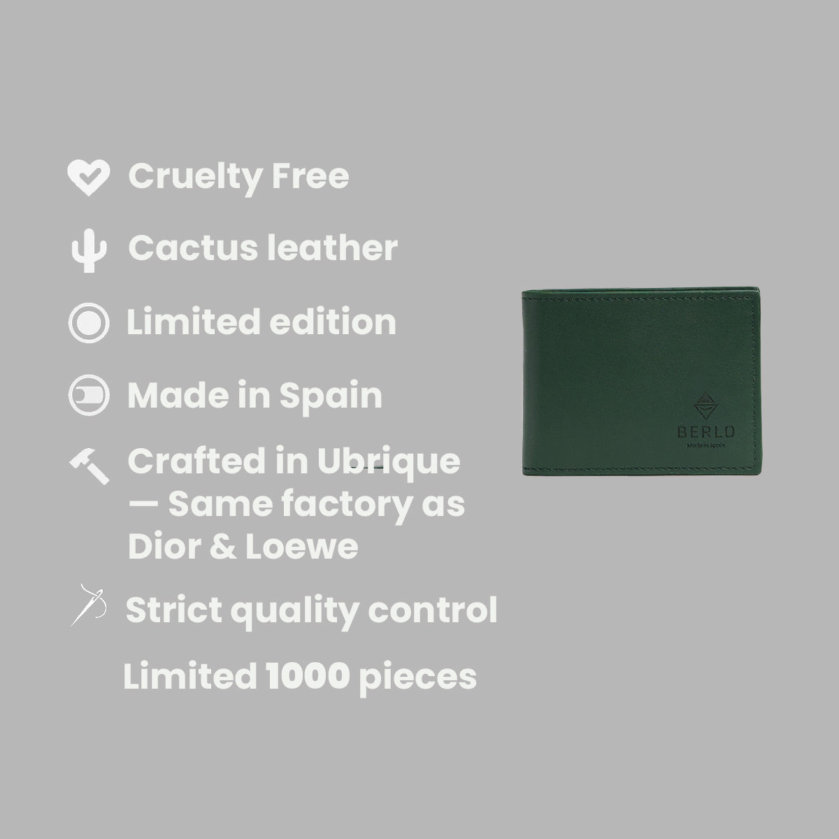 Berlo Cactus Leather Wallet