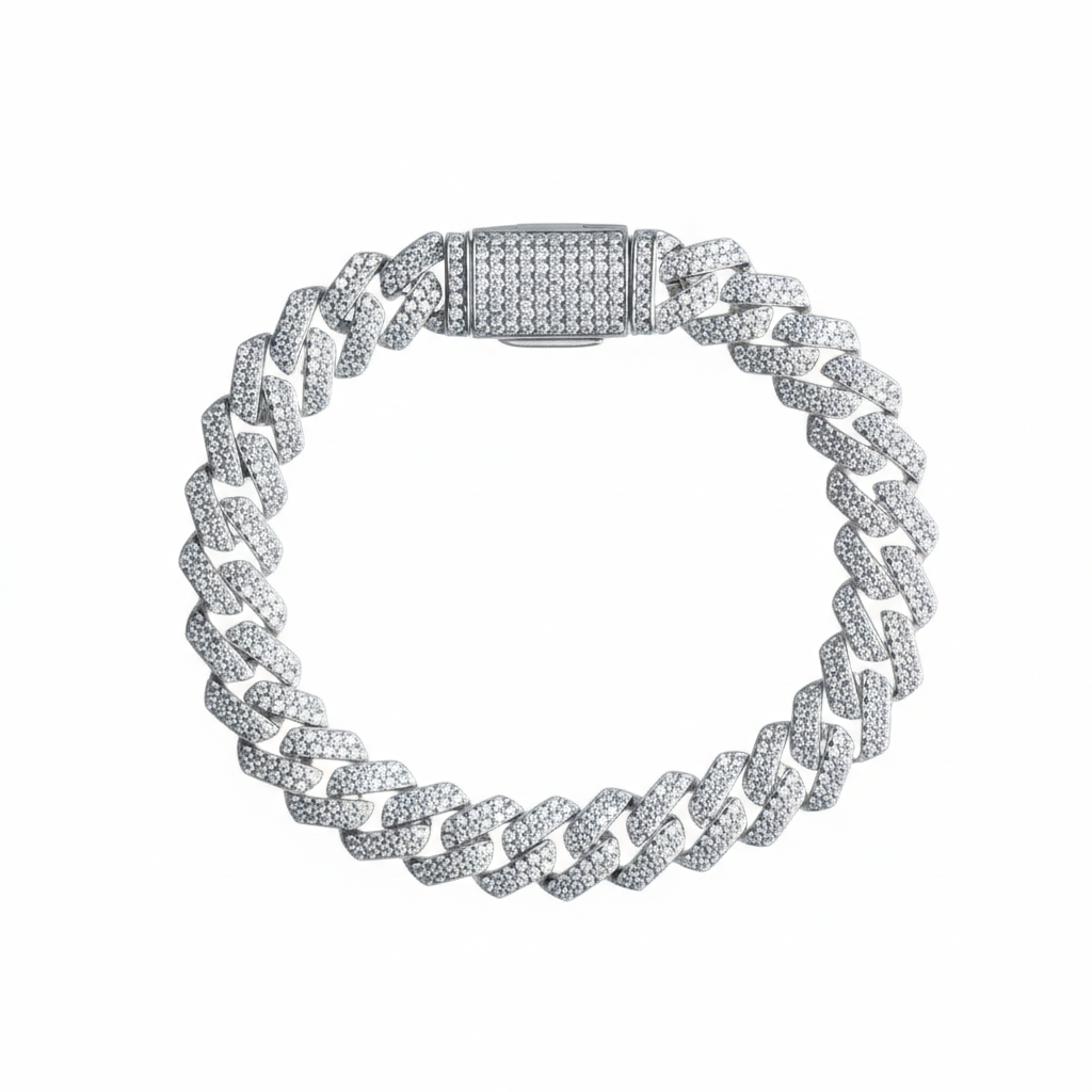 Berlo Heritage — 925 Silver Rhodium Cuban Link Bracelet