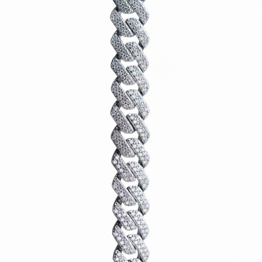 Berlo Heritage — 925 Silver Rhodium Cuban Link Bracelet