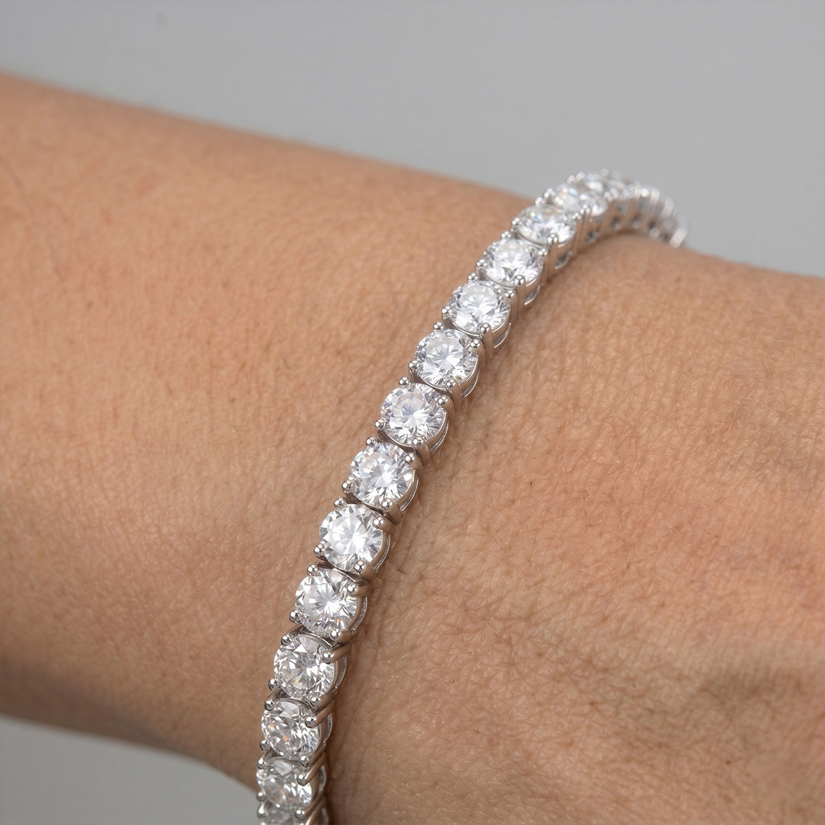 Berlo Heritage — 925 Silver Rhodium Moissanite Tennis Bracelet