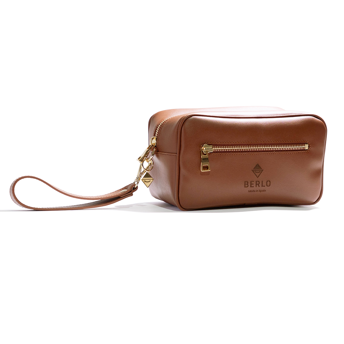 Berlo Cactus Leather Toiletry Bag
