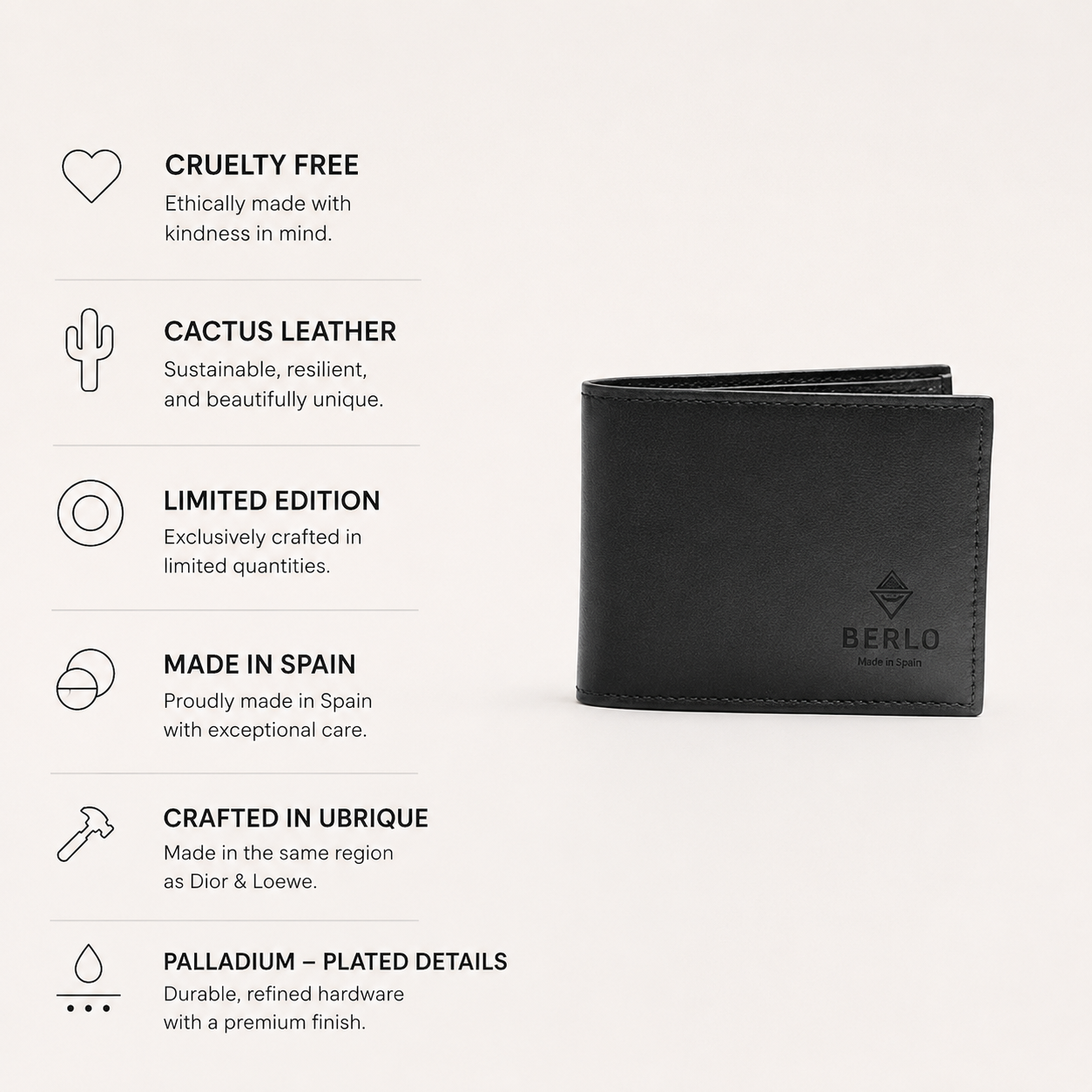 Berlo Cactus Leather Wallet