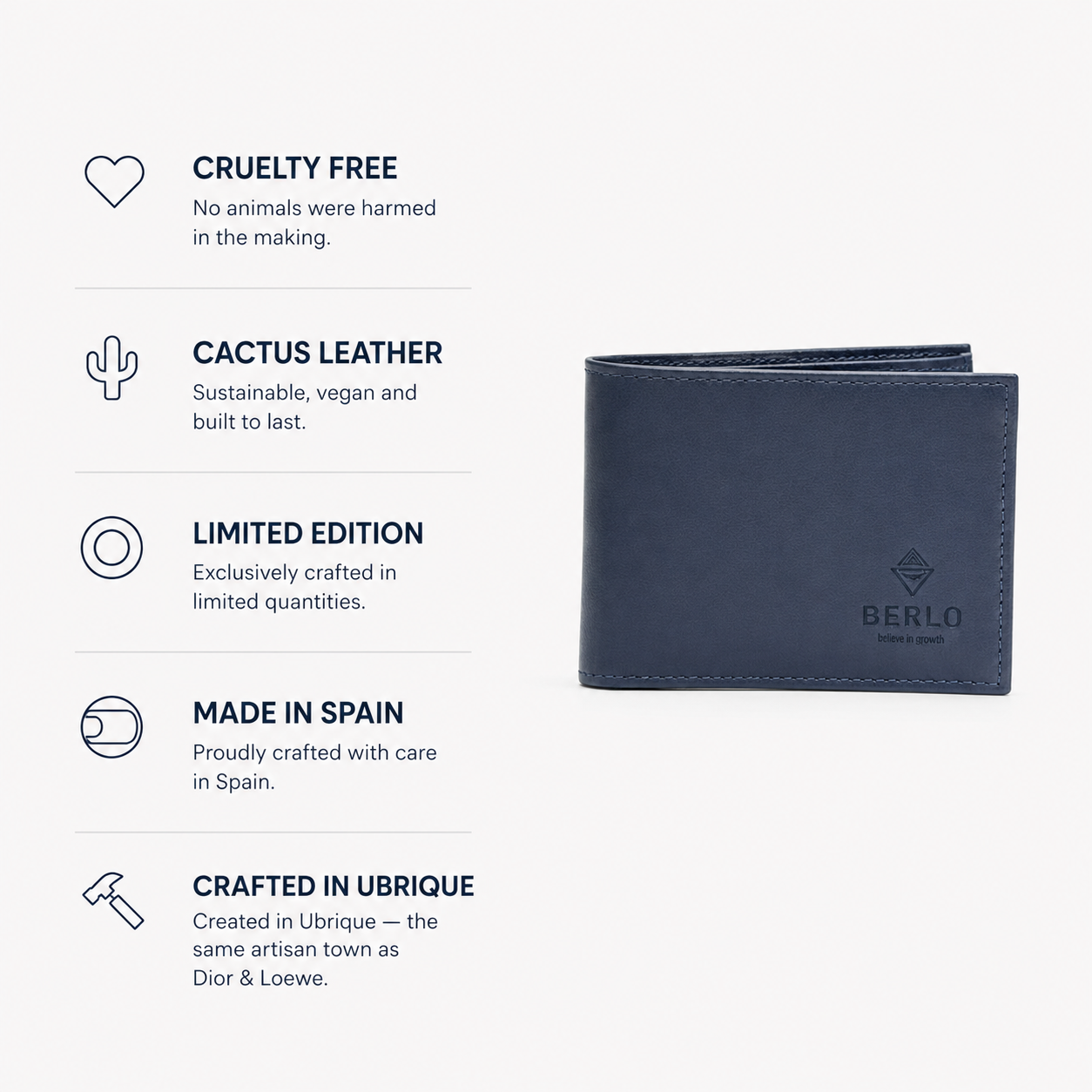 Berlo Cactus Leather Wallet
