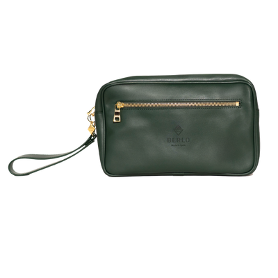 Berlo Cactus Leather Toiletry Bag Large