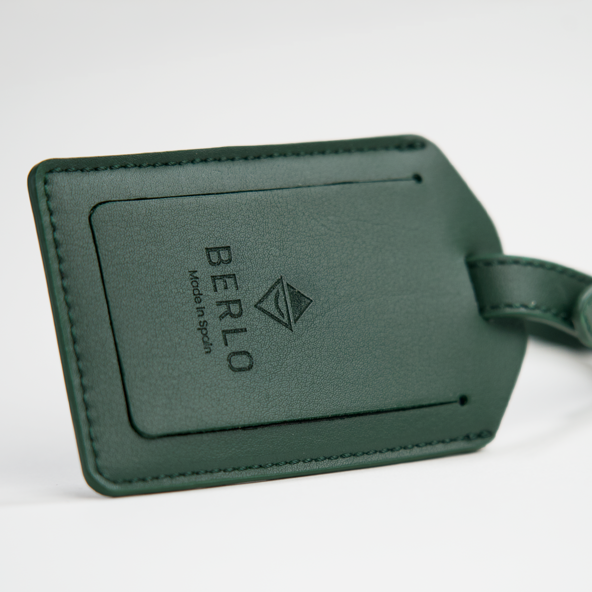 Berlo Cactus Leather Luggage Tag