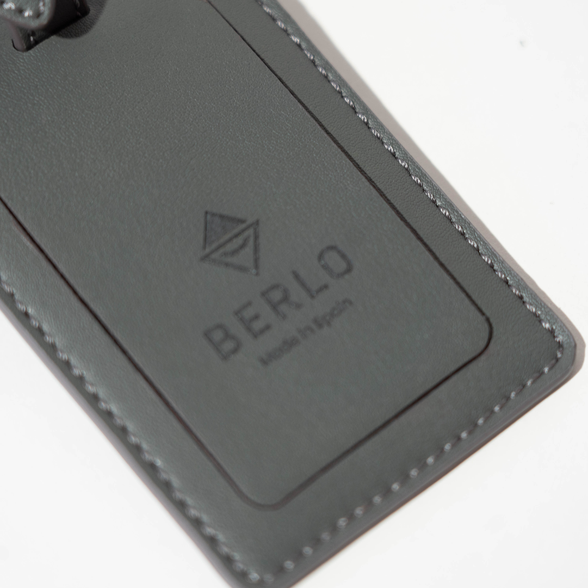 Berlo Cactus Leather Luggage Tag