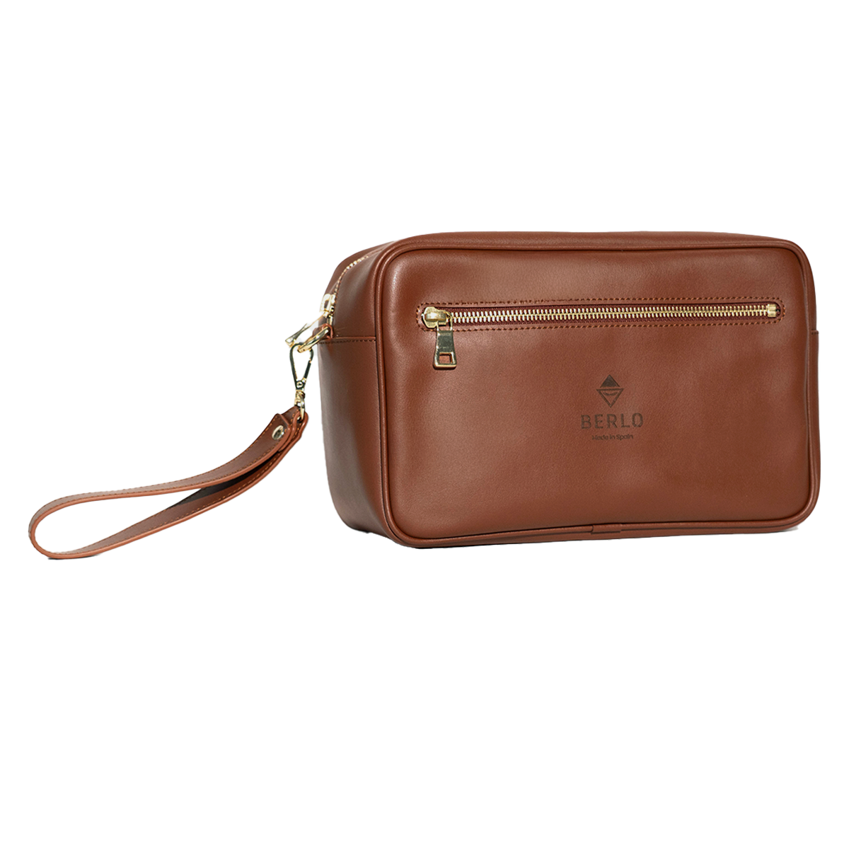 Berlo Cactus Leather Toiletry Bag Large