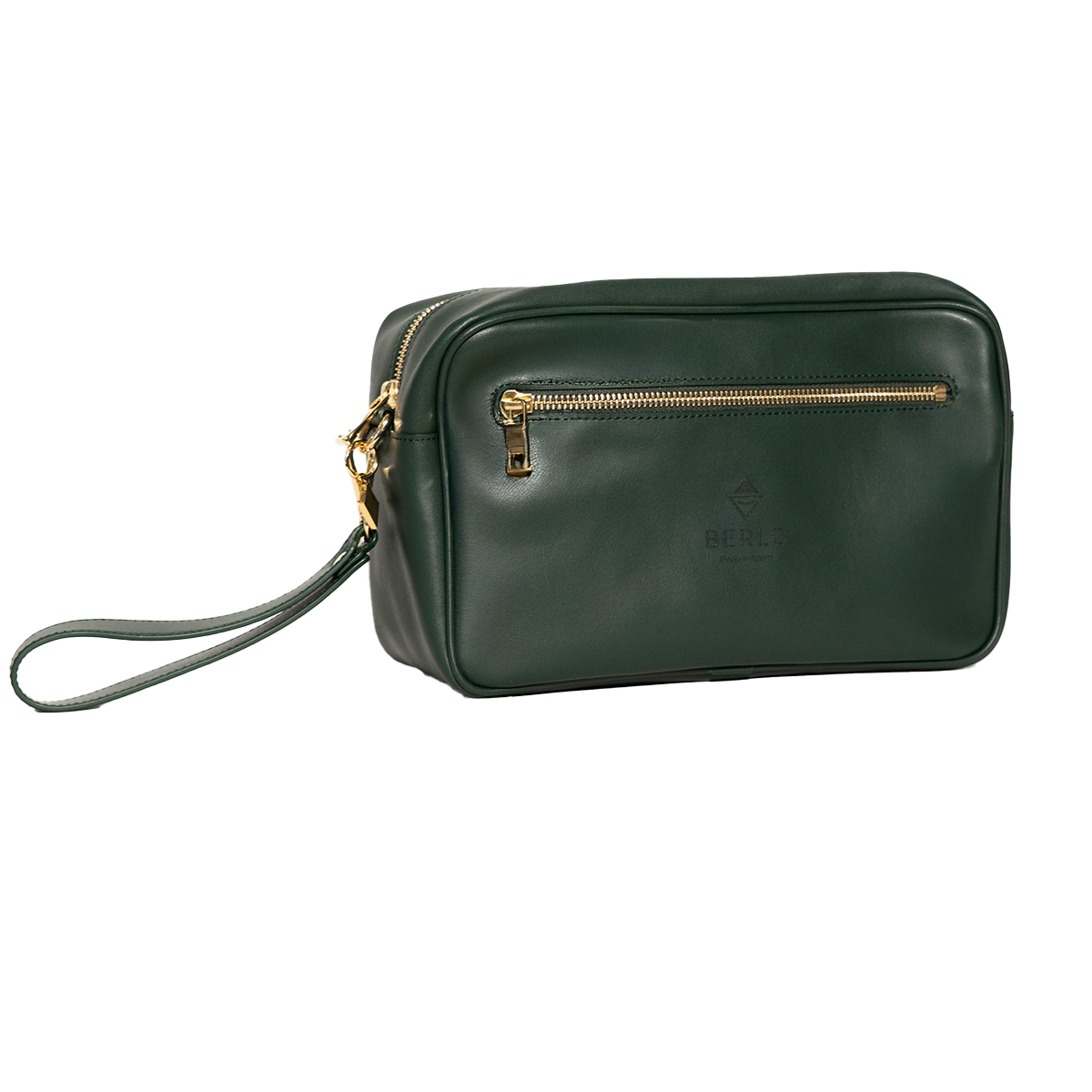 Berlo Cactus Leather Toiletry Bag Large