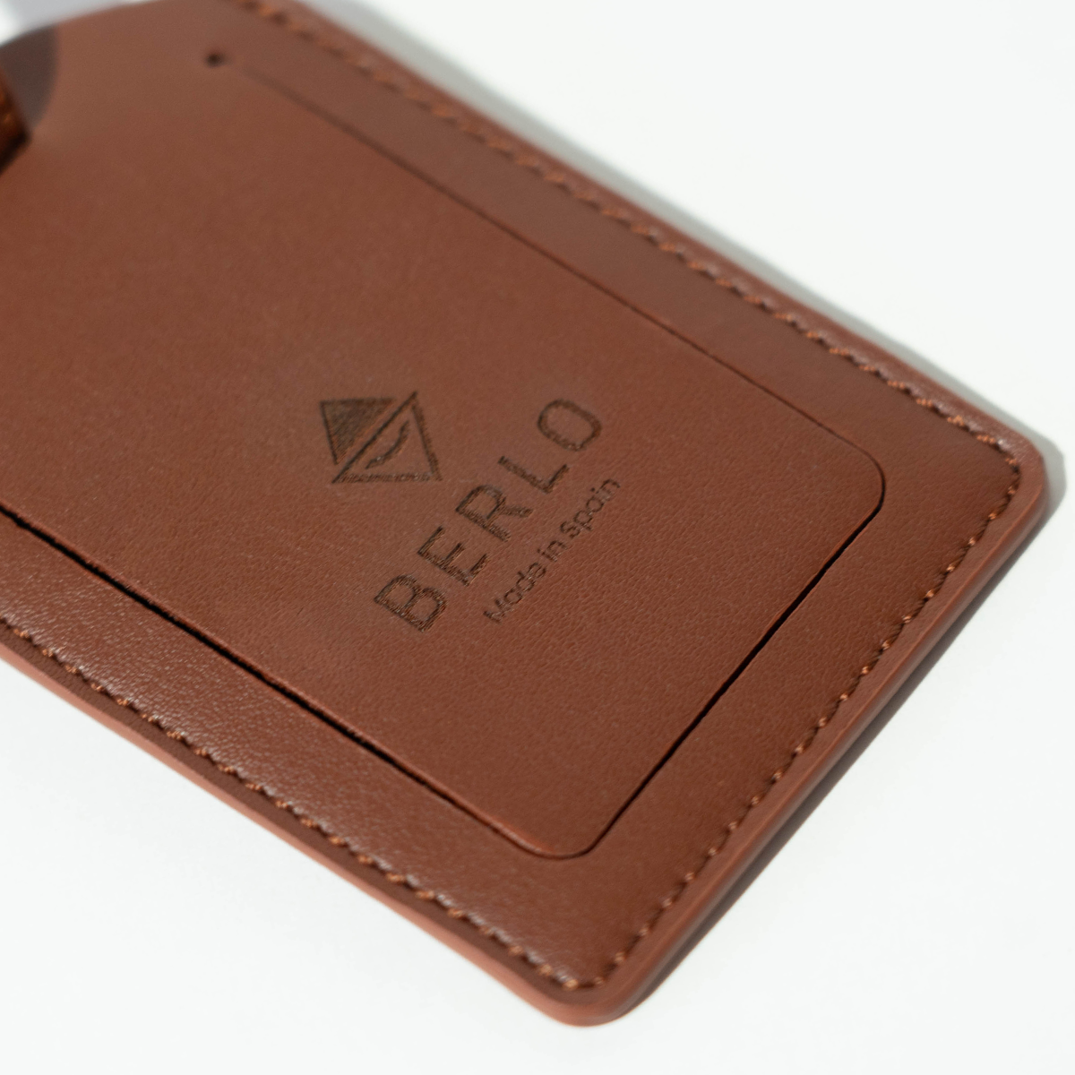 Berlo Cactus Leather Luggage Tag