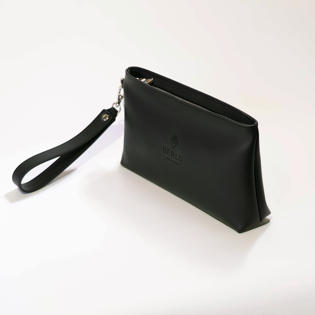 Berlo Cactus Leather Cosmetics Bag Large