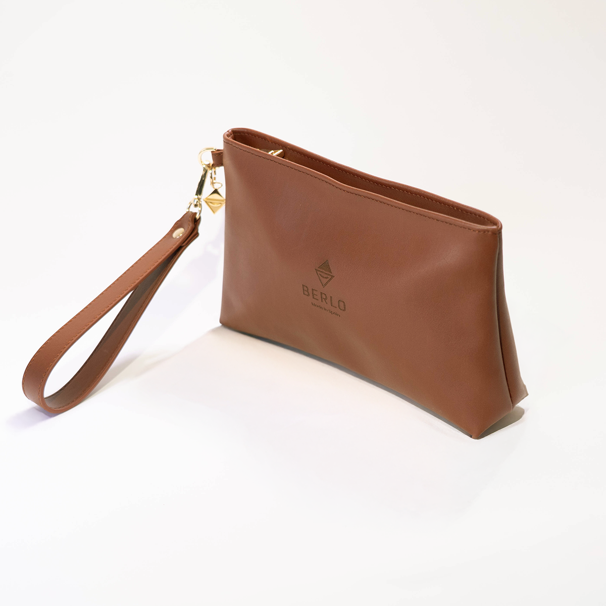 Berlo Cactus Leather Cosmetics Bag Large