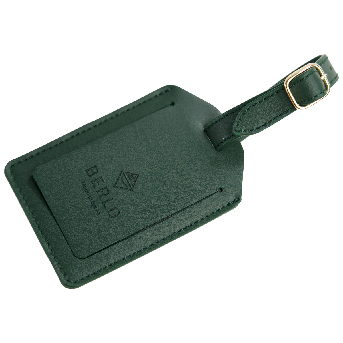 Berlo Cactus Leather Luggage Tag