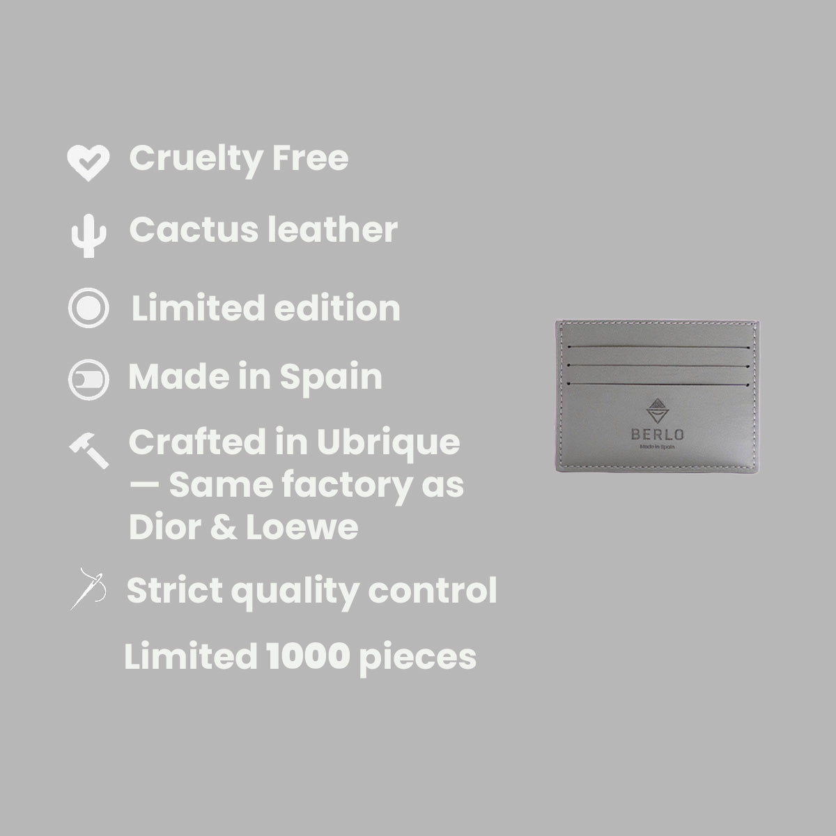 Berlo Cactus Leather Card Holder