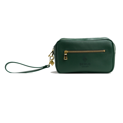 Berlo Cactus Leather Toiletry Bag
