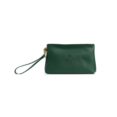 Berlo Cactus Leather Cosmetics Bag Large