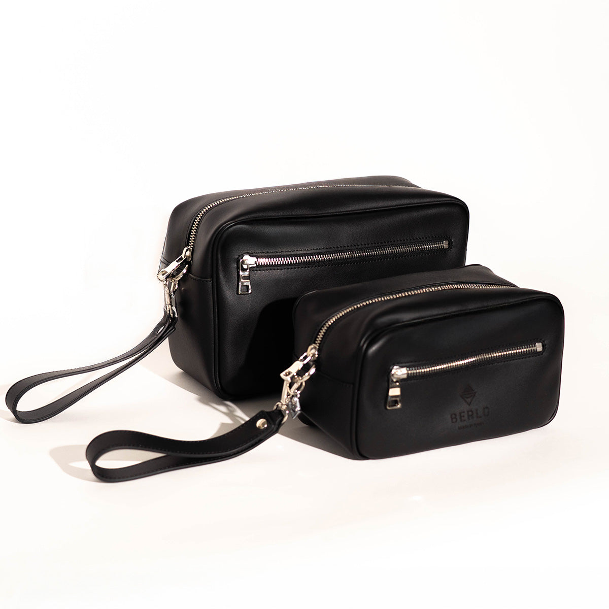 Berlo Cactus Leather Toiletry Bag Large