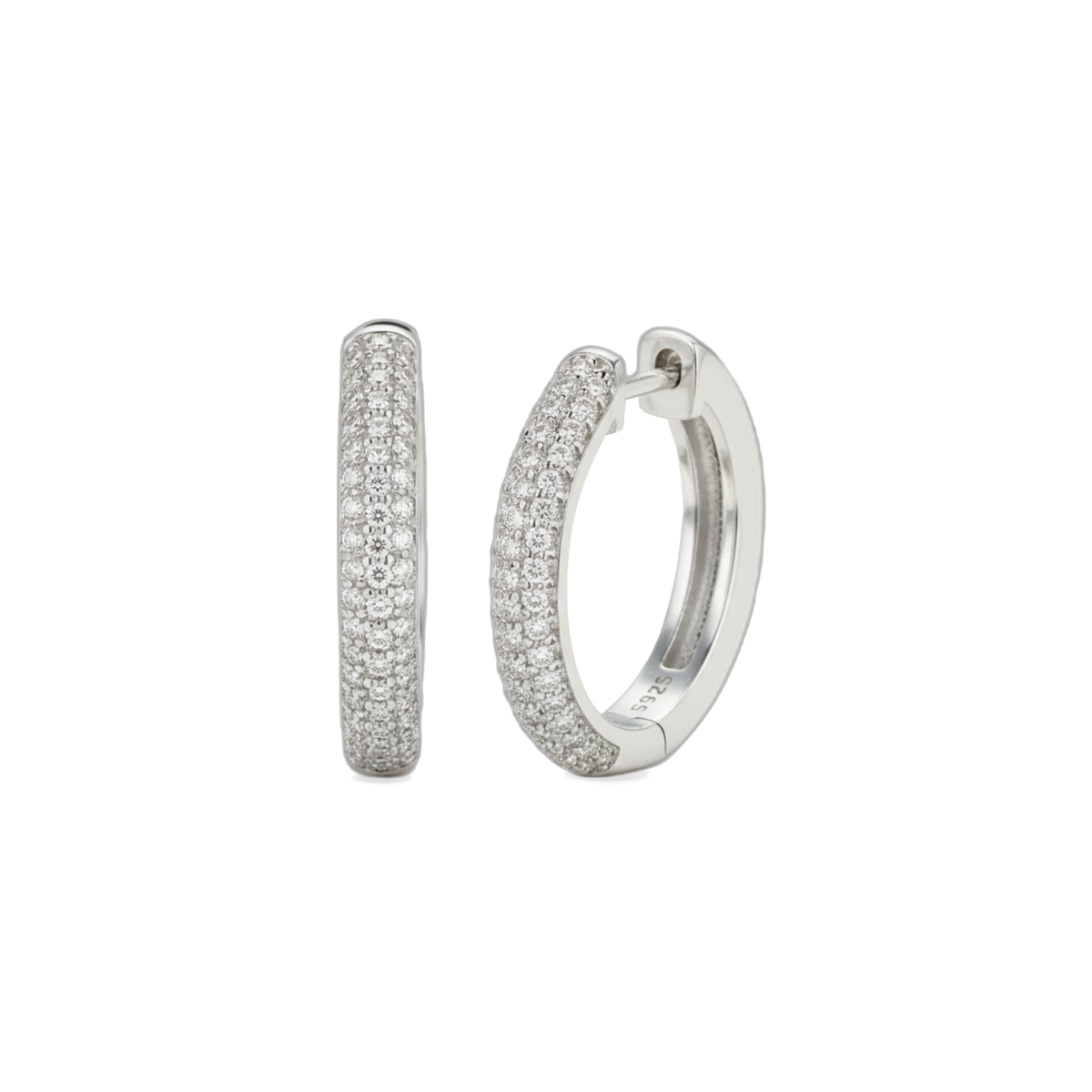 Moissanite Hoop Earrings