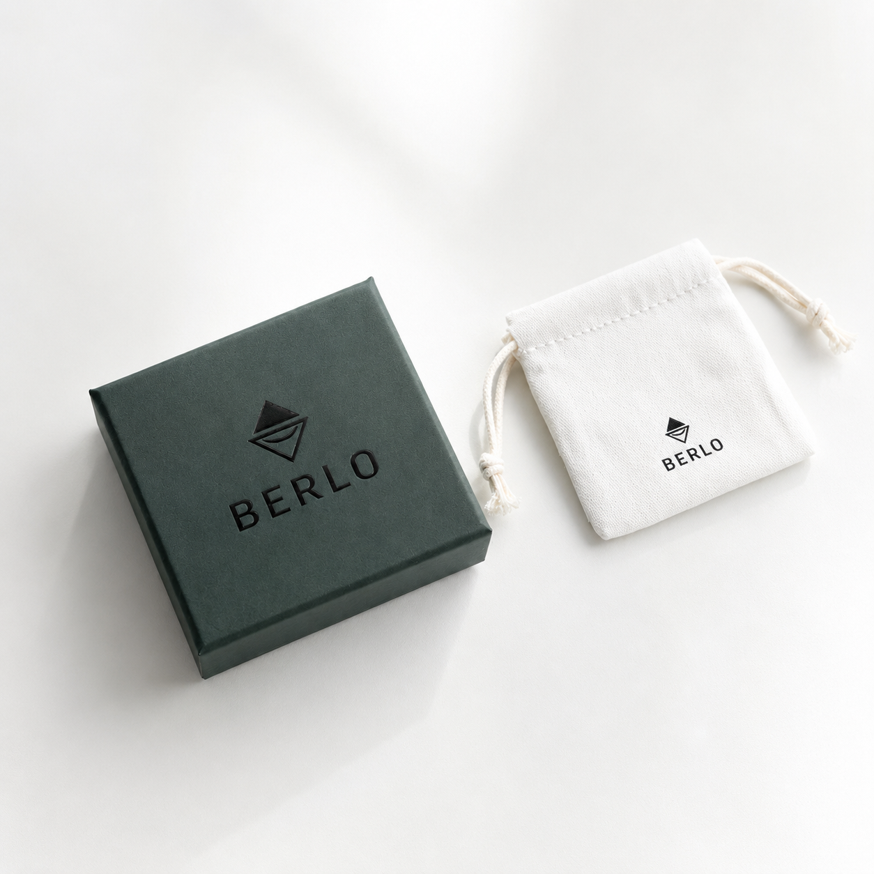Berlo Heritage — 925 Silver Rhodium Chain Dangle Earrings