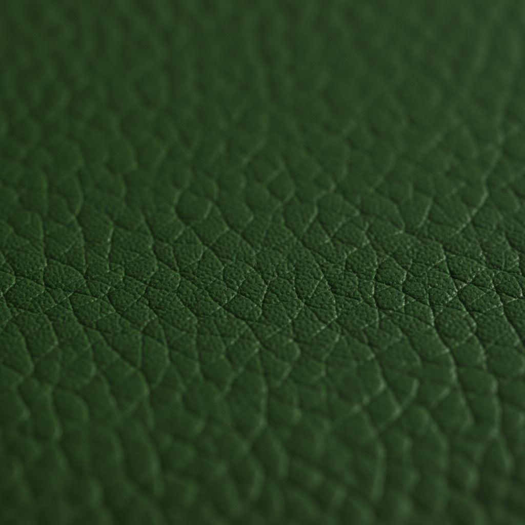 Macro view of premium cactus leather grain.