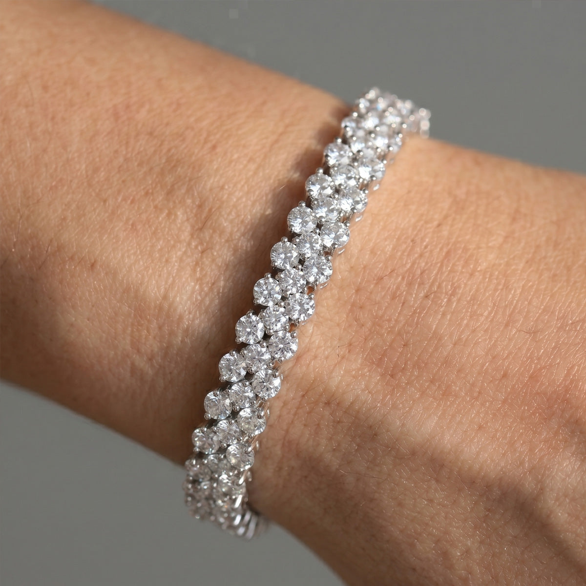 Berlo Heritage — 925 Silver Rhodium Moissanite Tennis Bracelet