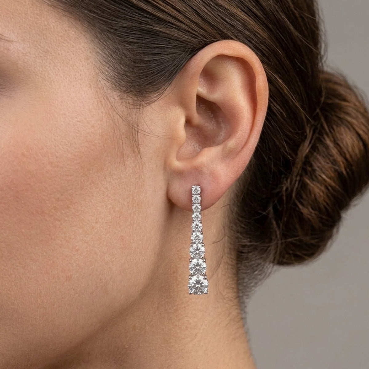 Berlo Heritage — 925 Silver Rhodium Chain Dangle Earrings