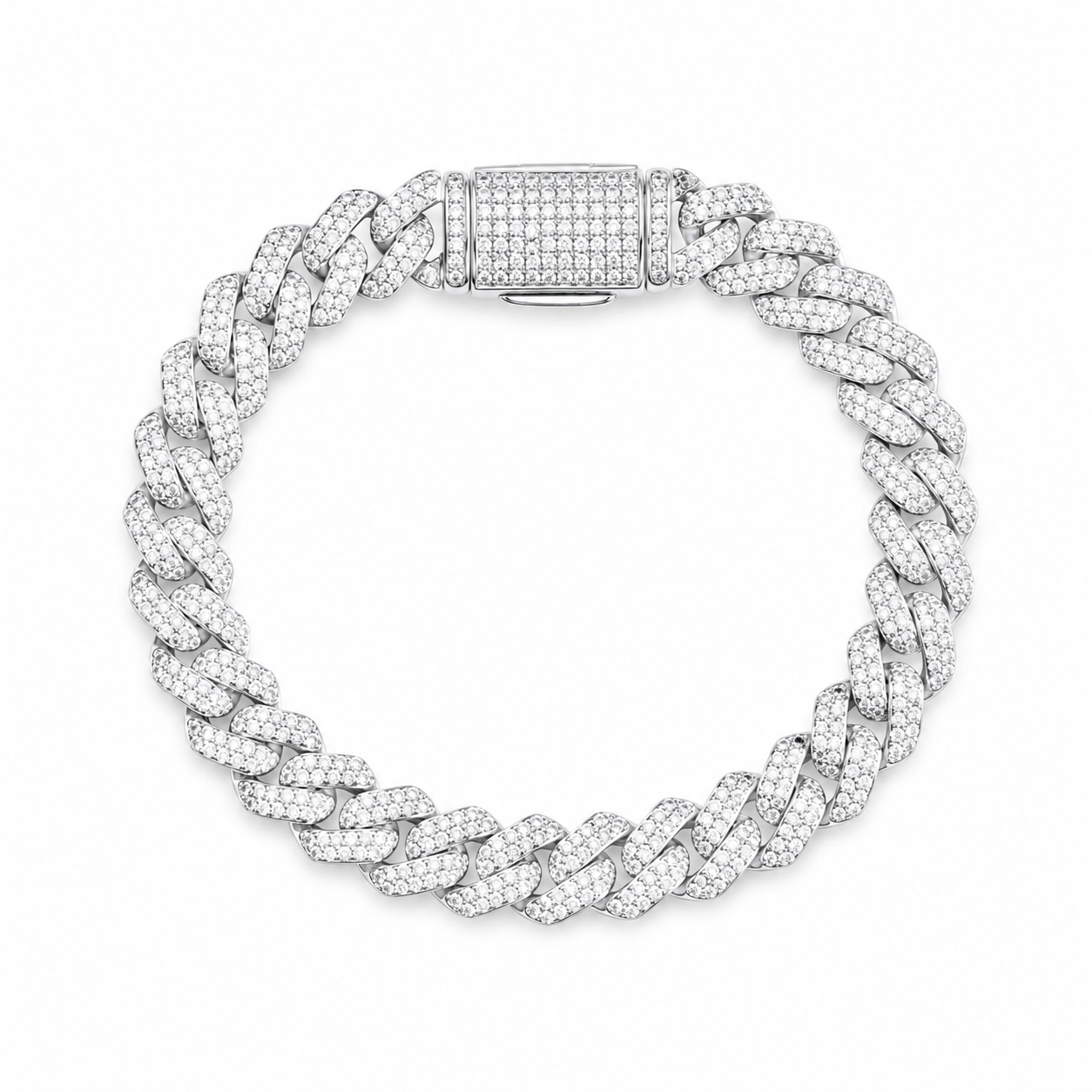 Berlo Heritage — 925 Silver Rhodium Cuban Link Bracelet
