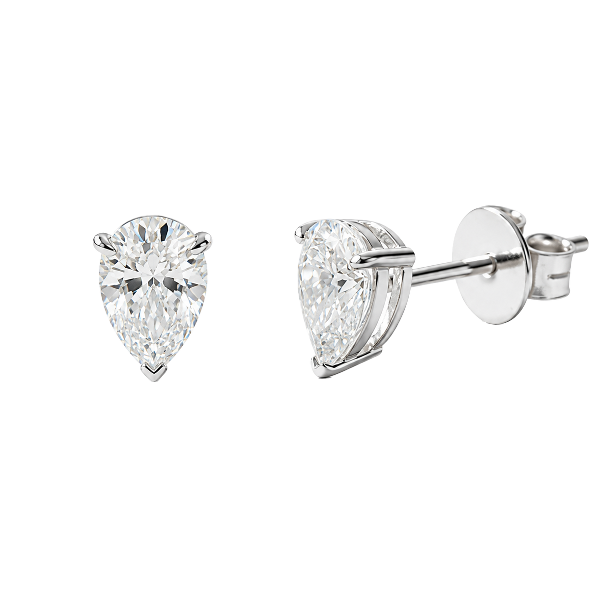Berlo Heritage — 925 Silver Rhodium Iced Out Moissanite Stud Earrings