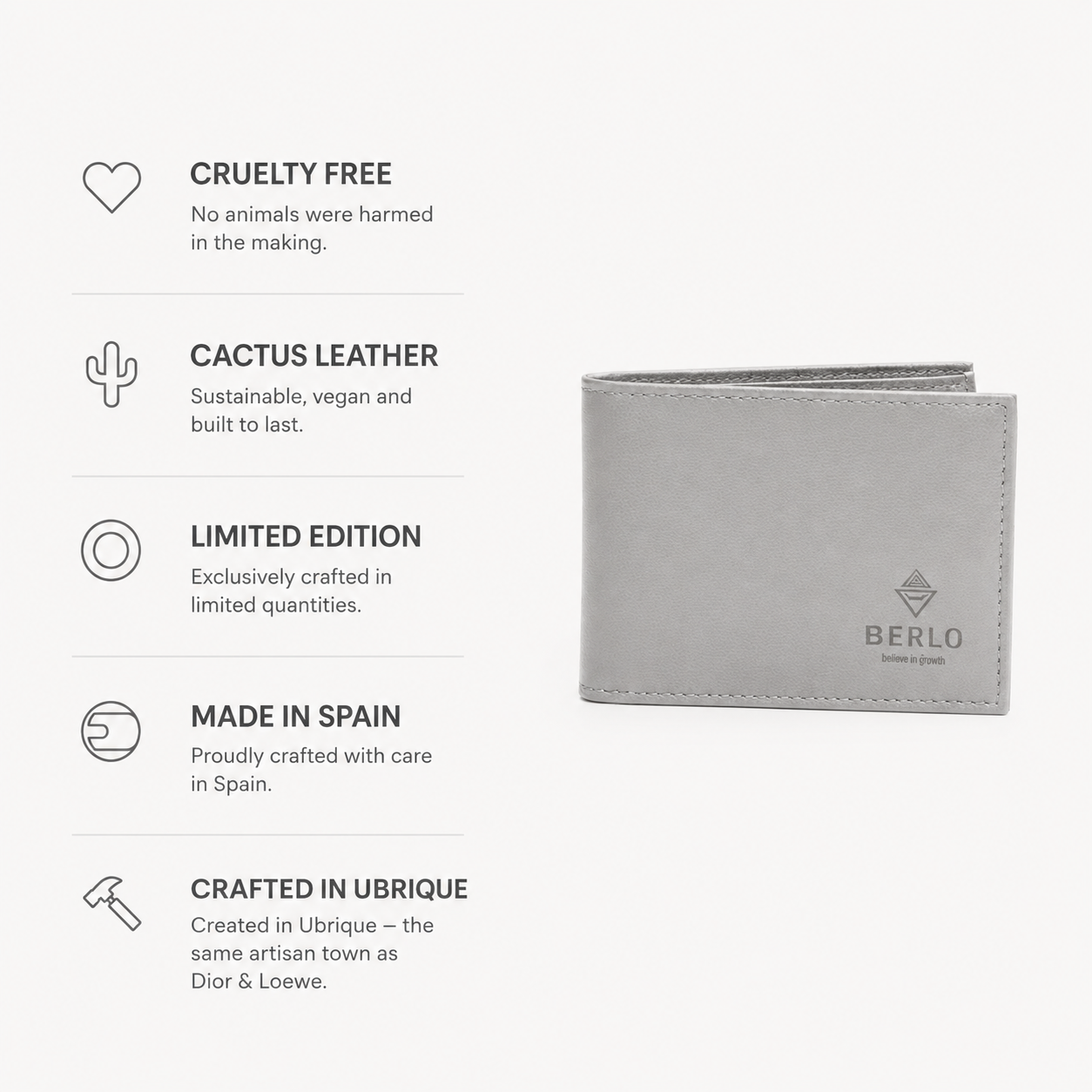 Berlo Cactus Leather Wallet