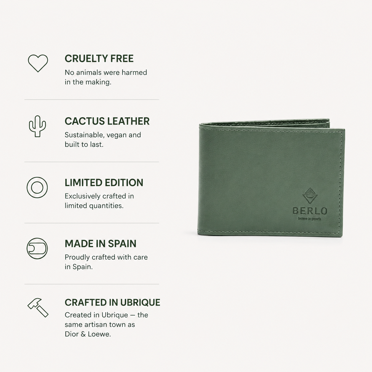 Berlo Cactus Leather Wallet