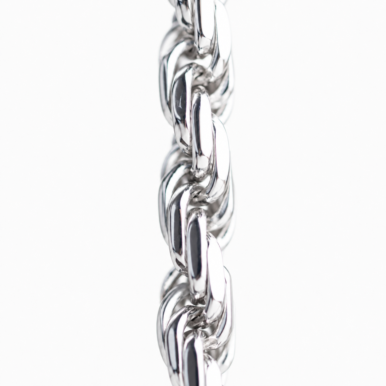 Berlo Heritage — 925 Silver Rhodium Rope Chain Necklace
