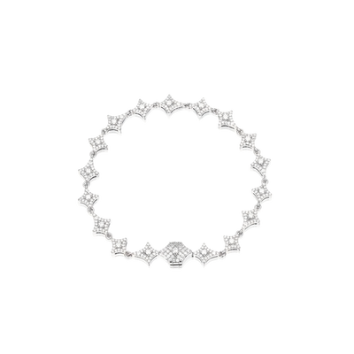 Berlo Heritage — 925 Silver Rhodium Star Link Bracelet