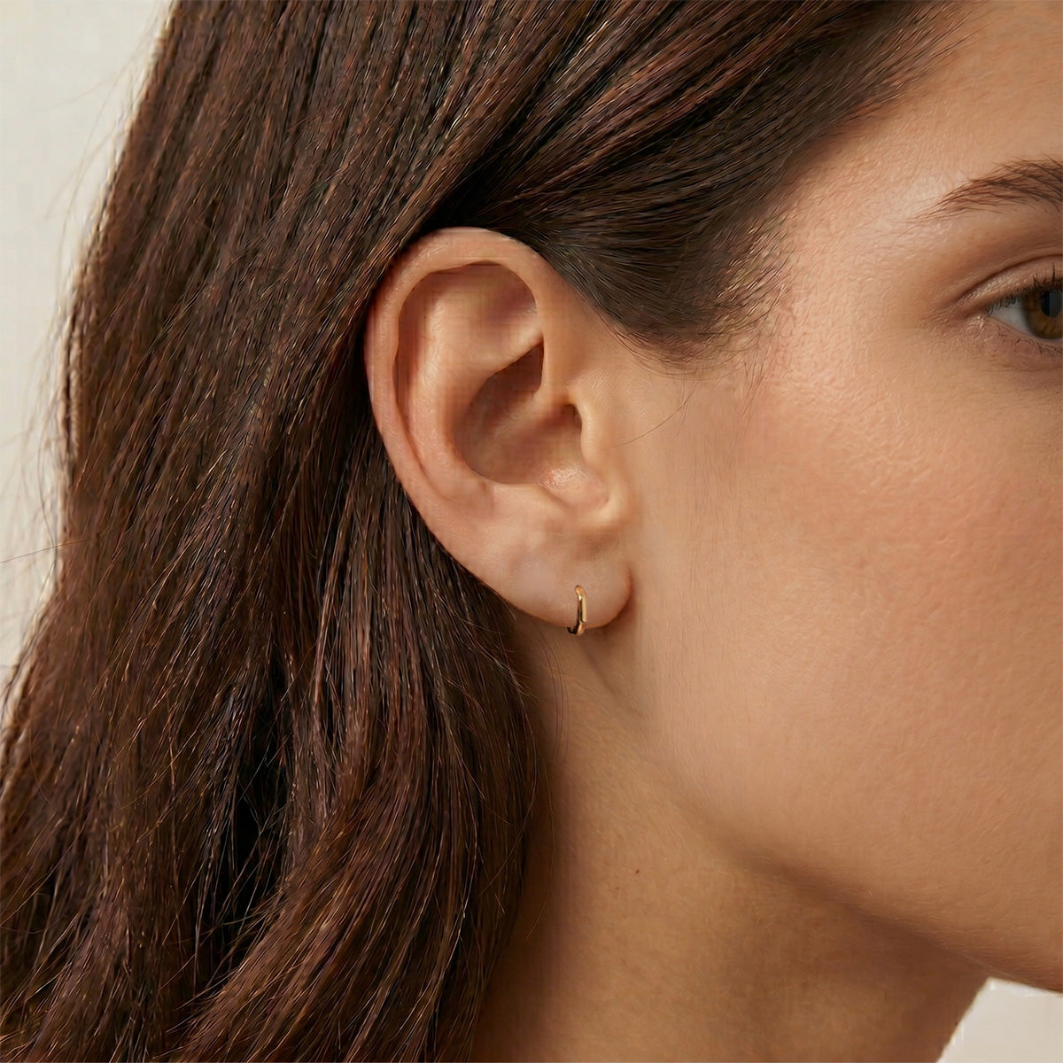 Berlo Heritage — 14K Gold Vermeil Geometric Huggie Earrings