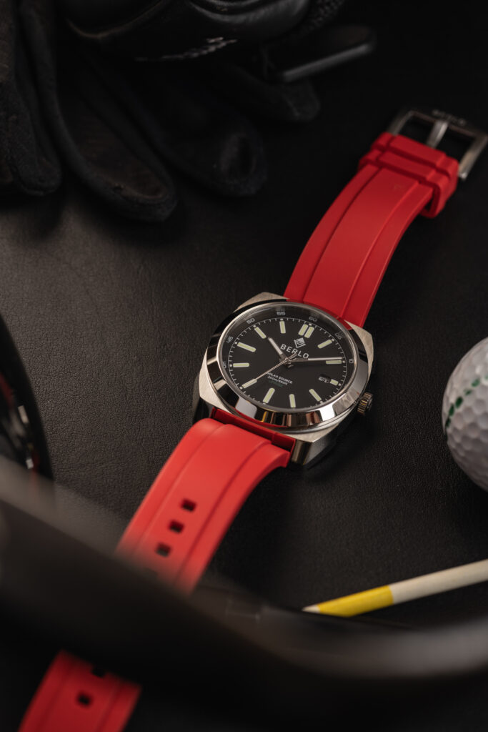 red berlo watch strap